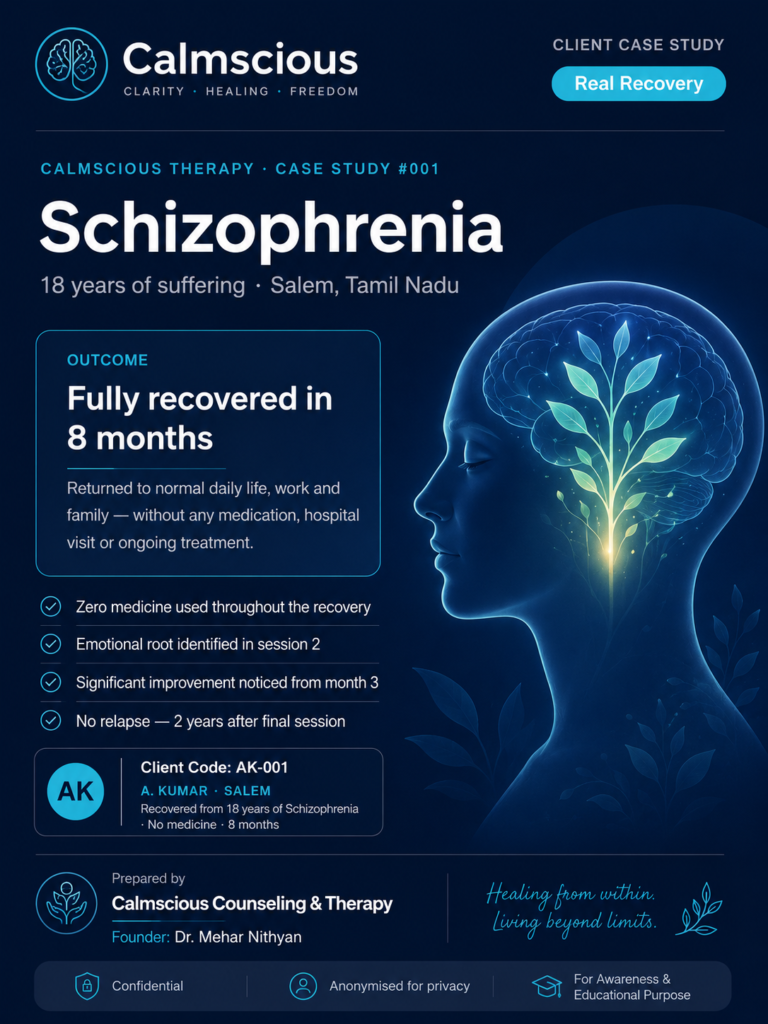 Schizophrenia Recovery Support Through Calmscious Therapy